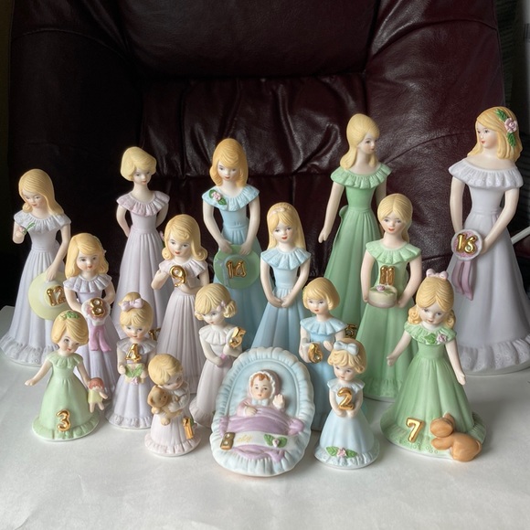 Enesco Other - Enesco- GROWING UP BIRTHDAY GIRLS DOLLS (set 17, birth to Sweet 16)